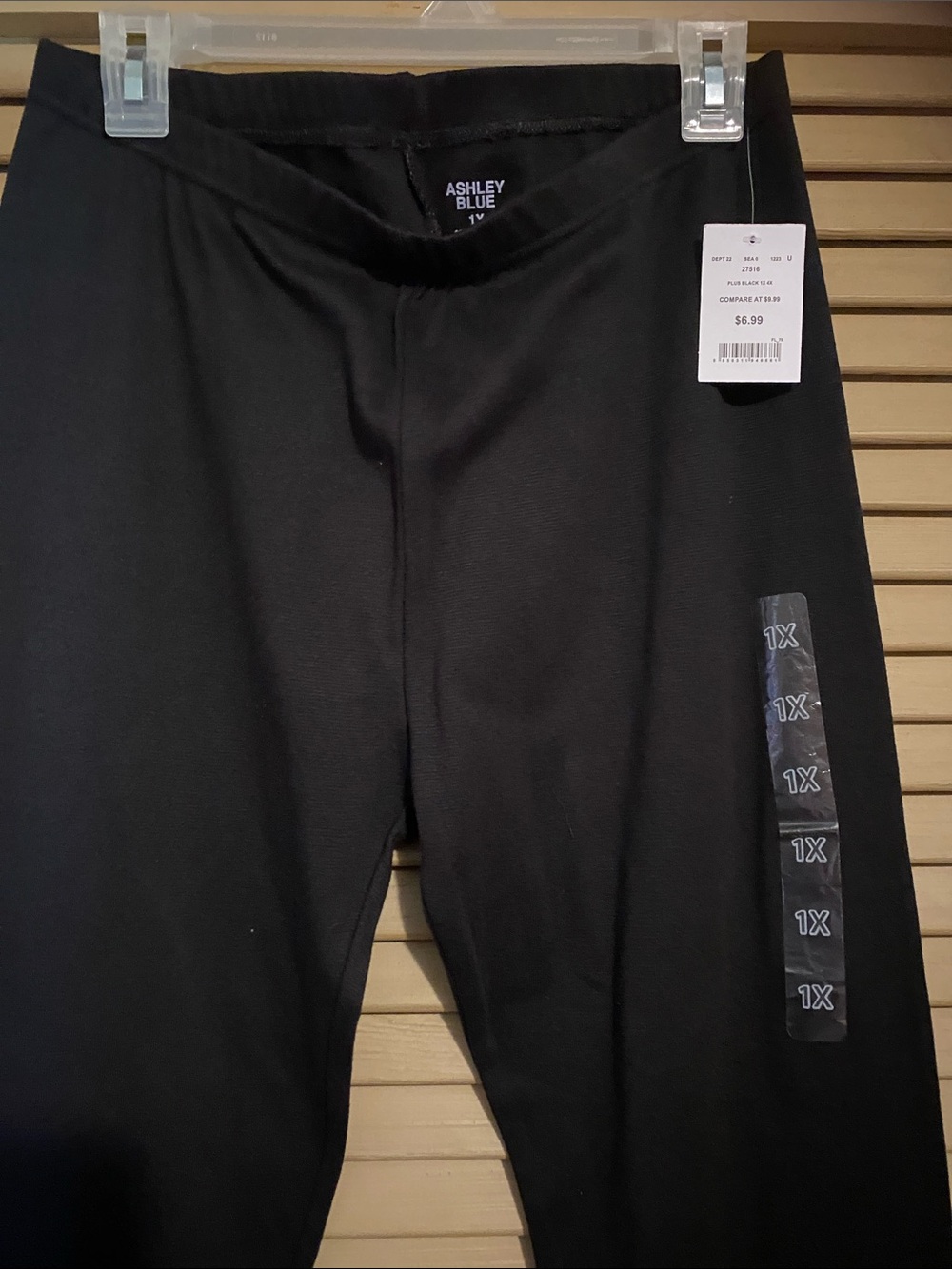 Ashley Blue Black Girls' Stretch Leggings